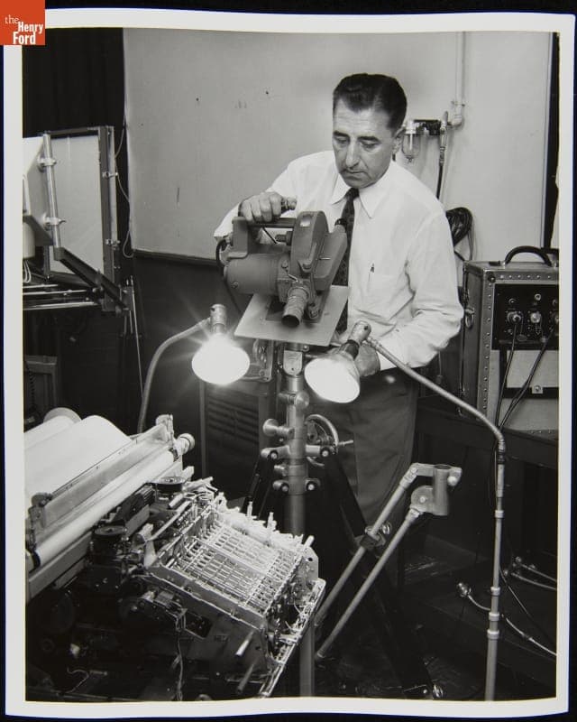 Man Photographing Burroughs Equipment, August 1960