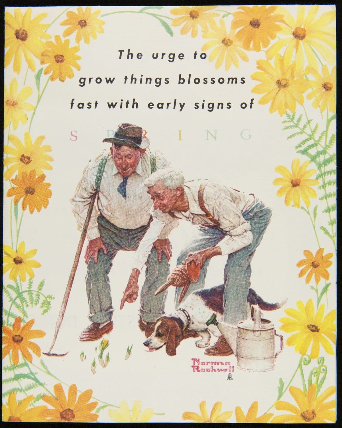 Unistrut Corporate Christmas Card with Illustrations by Norman Rockwell, 1956