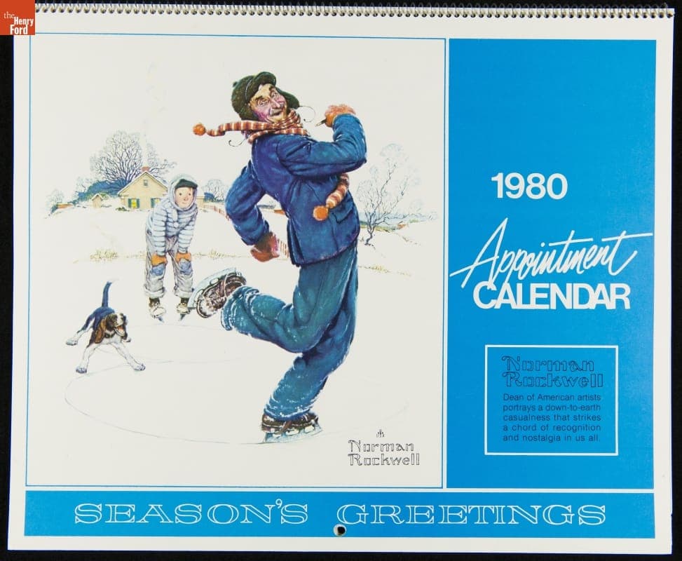 1980 Appointment Calendar with Illustrations by Norman Rockwell