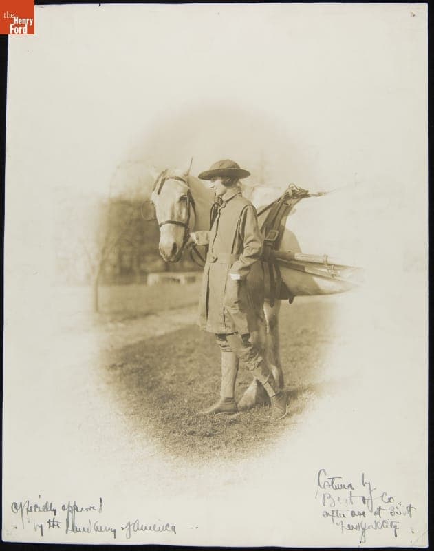 Woman in Work Costume Officially Approved by the Land Army of America, 1918