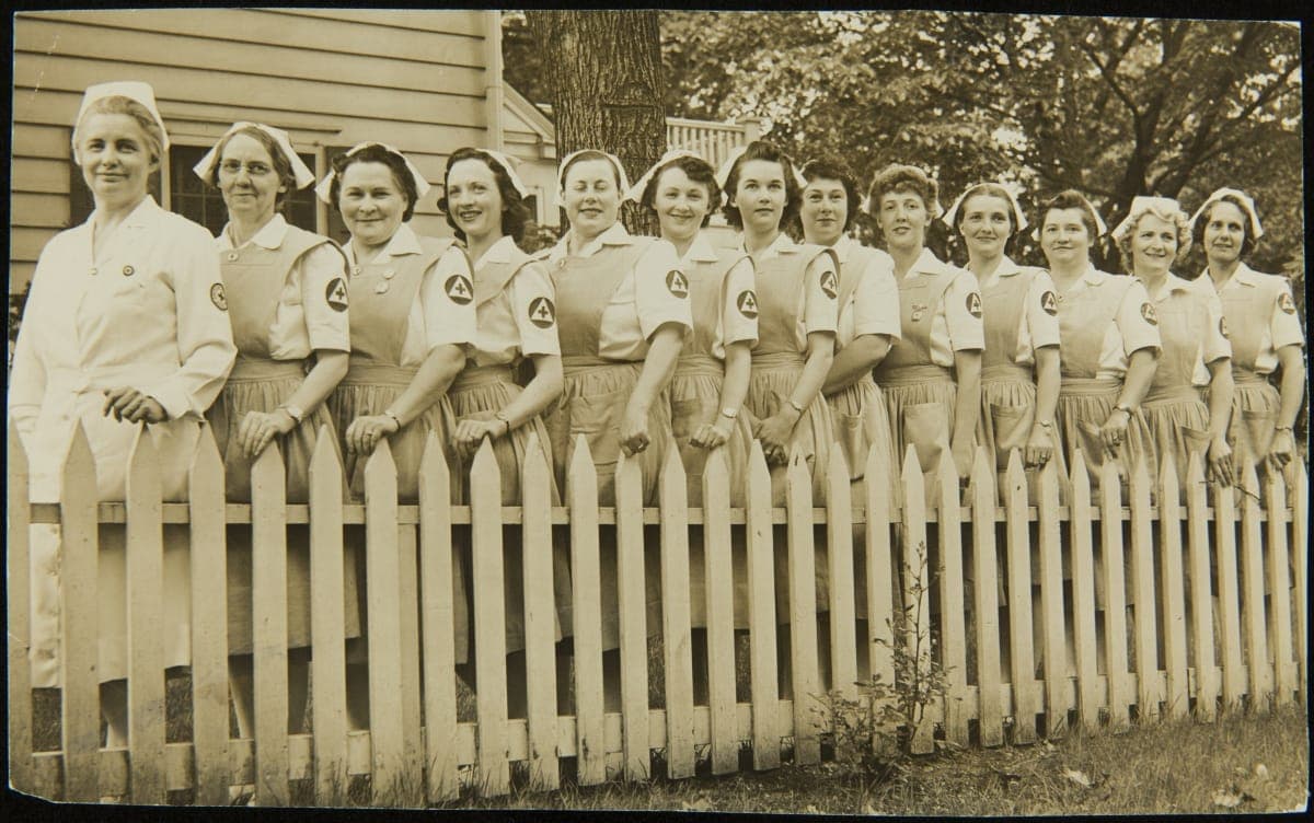 Red Cross Volunteer Nurse's Aides, Part of the Office of Civilian Defense, Peoria, Illinois, May 20, 1942