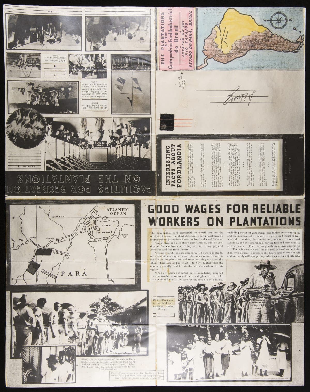 Proof for Brochure, "The Plantations of the Companhia Ford Industrial do Brasil," circa 1937