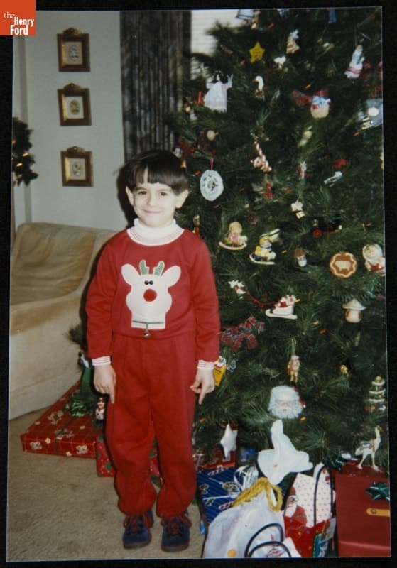 Sean Calvin at Christmas, 1987