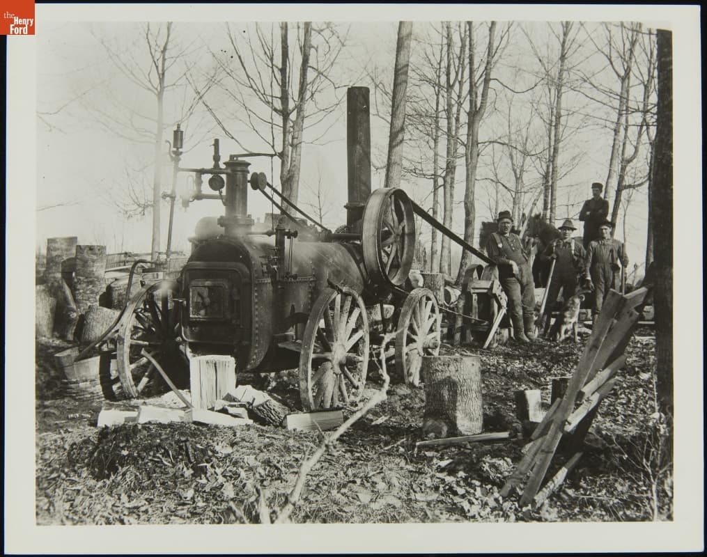Circa 1879 Ames Portable Engine in Use, 1898-1909