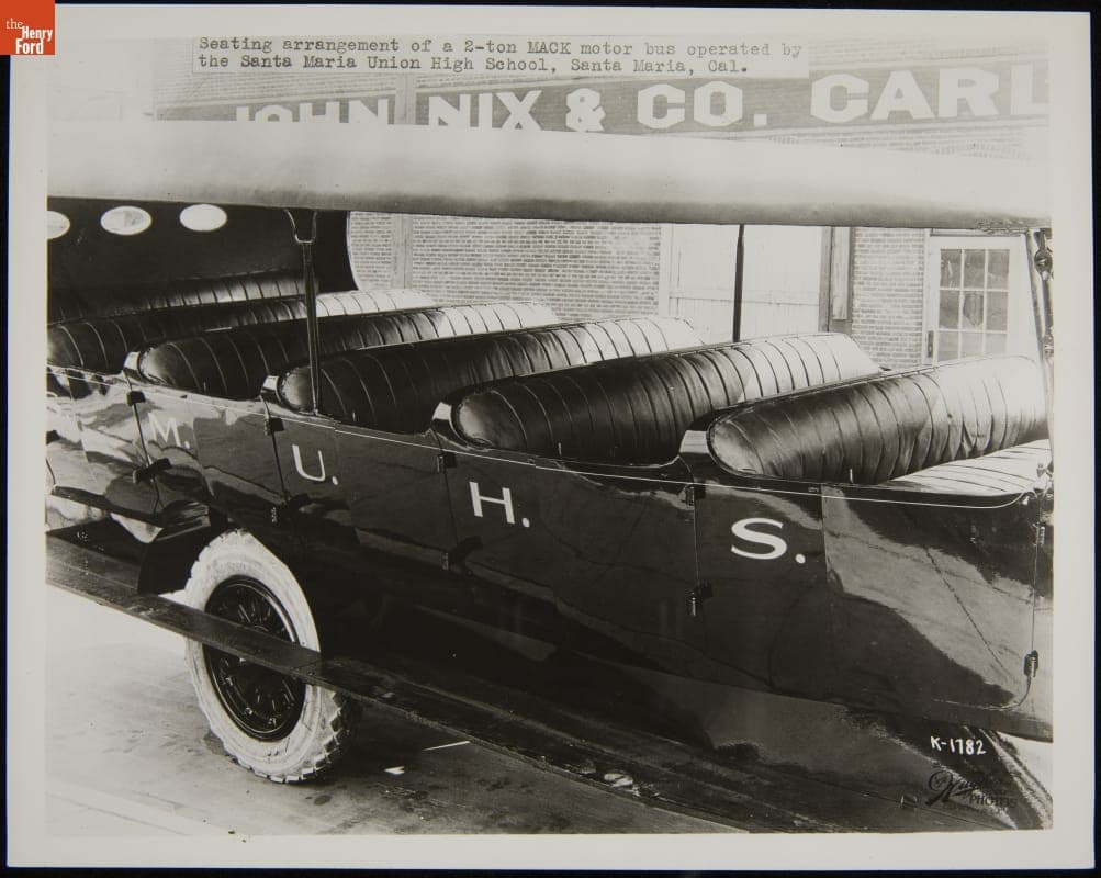 Mack Model AB 2-Ton Motor Bus Operated by Santa Maria High School, Santa Maria, California, 1911-1916