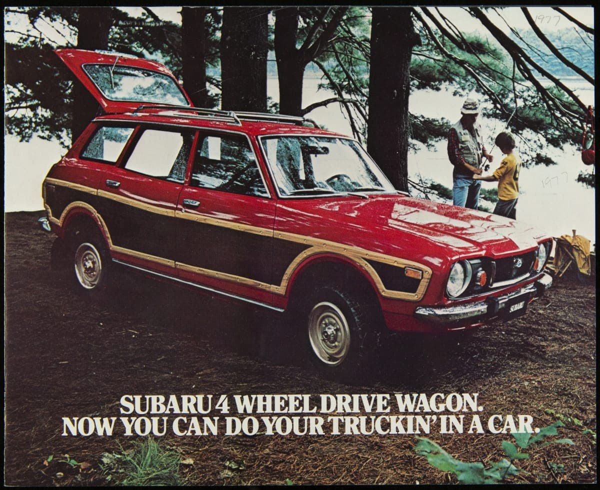 Subaru Sales Brochure, "4 Wheel Drive Wagon, Now You Can Do Your Truckin' In a Car," 1977