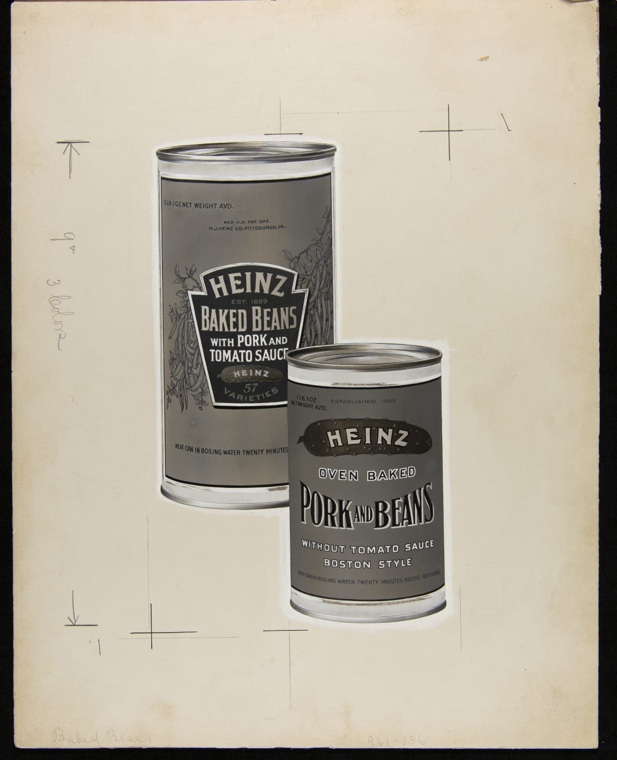 Advertising Illustration Layout for Heinz Baked Beans, October 9, 1915