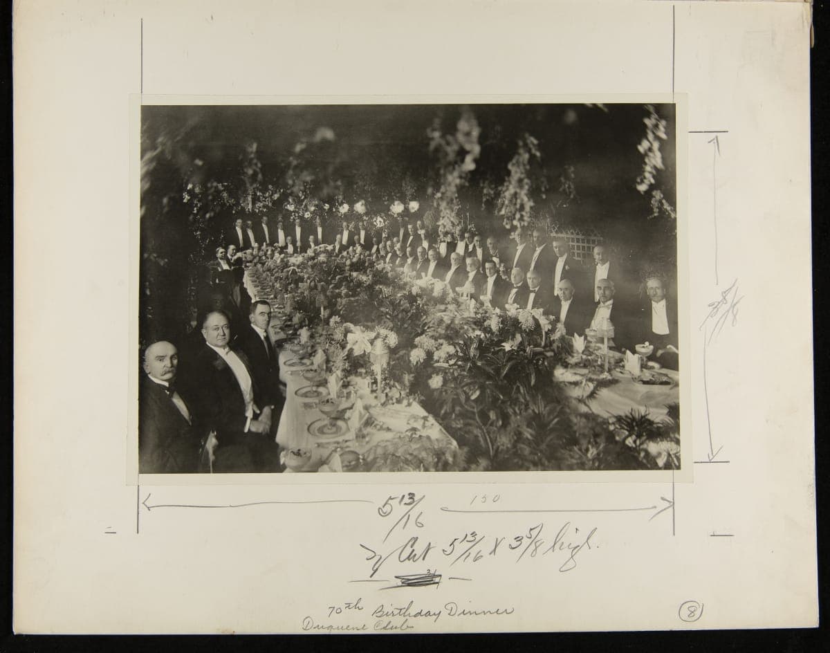 70th Birthday Dinner for H. J. Heinz, Duquesne Club, Pittsburgh, Pennsylvania, October 11, 1914