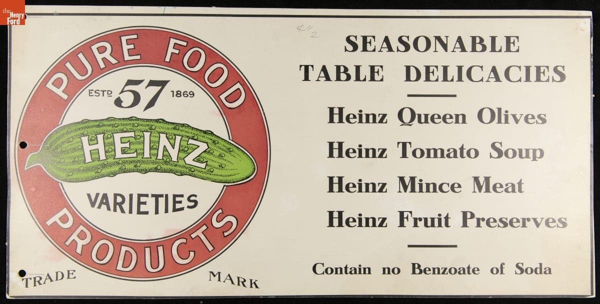 Streetcar Advertising Poster for Heinz Seasonable Table Delicacies, circa 1900