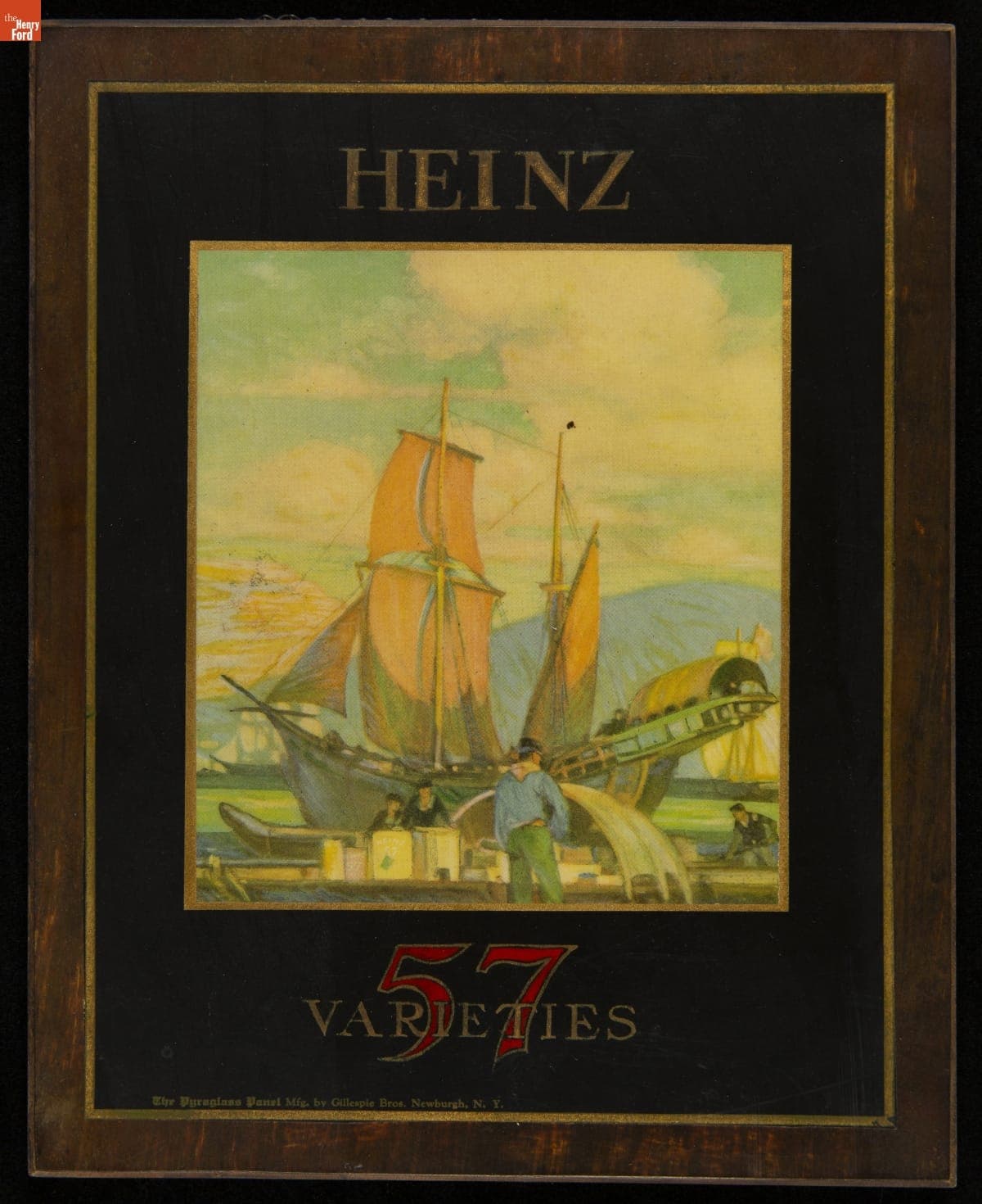 Plaque of Heinz "57" Varieties with Nautical Scene, circa 1925