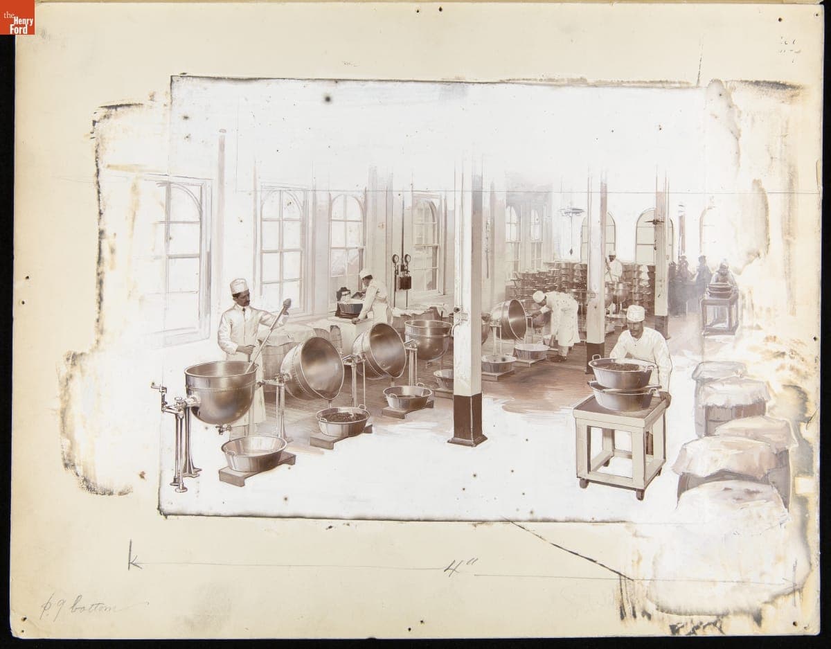 Advertising Layout Photograph of Employee in the Heinz Preserves Department, September 4, 1907