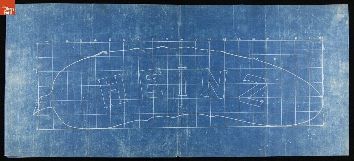 Drawing of the H. J. Heinz Standard Pickle Advertising Logo, 1923