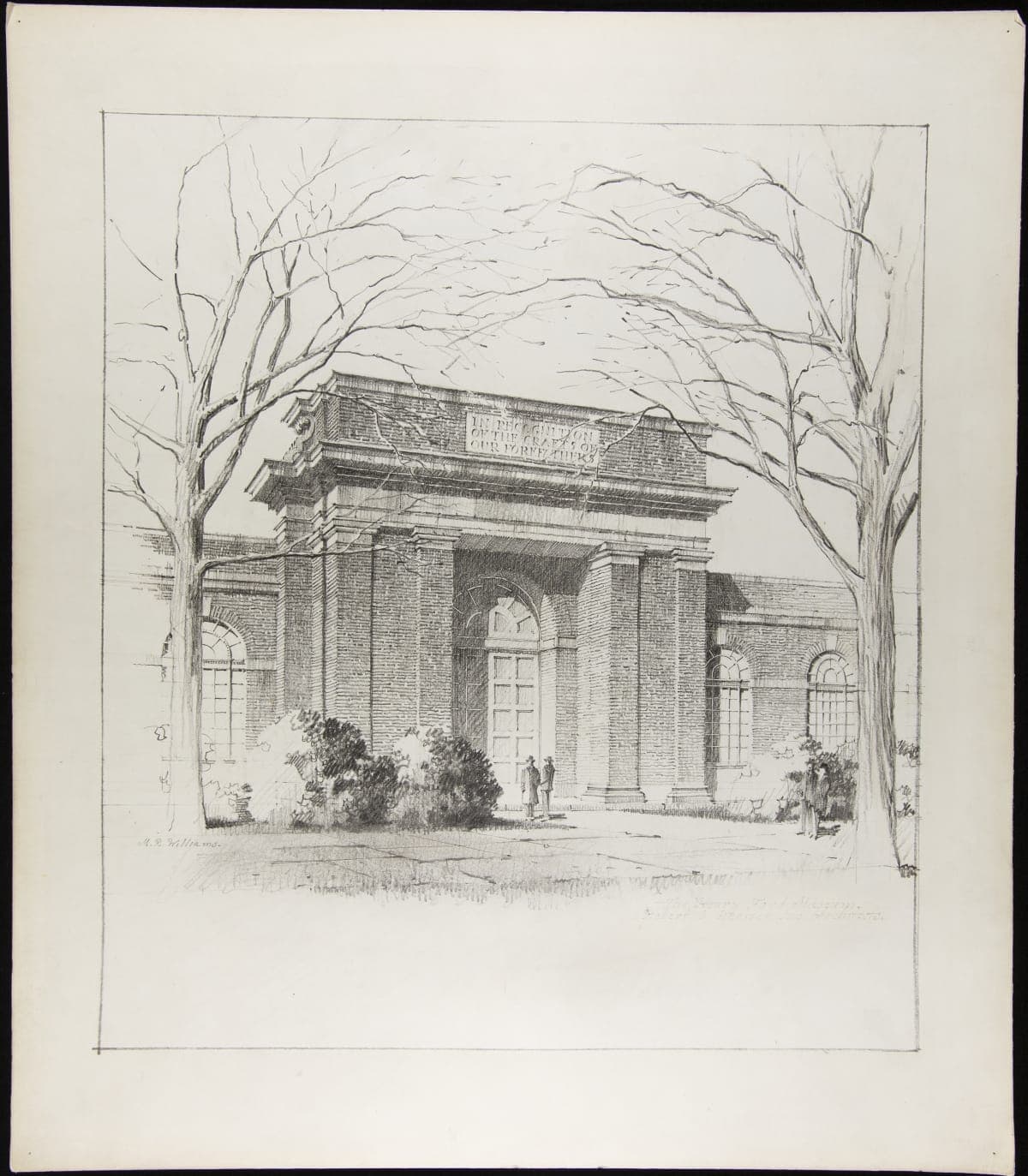 One of Four Entrances to Henry Ford Museum Building K, West Elevation, circa 1928