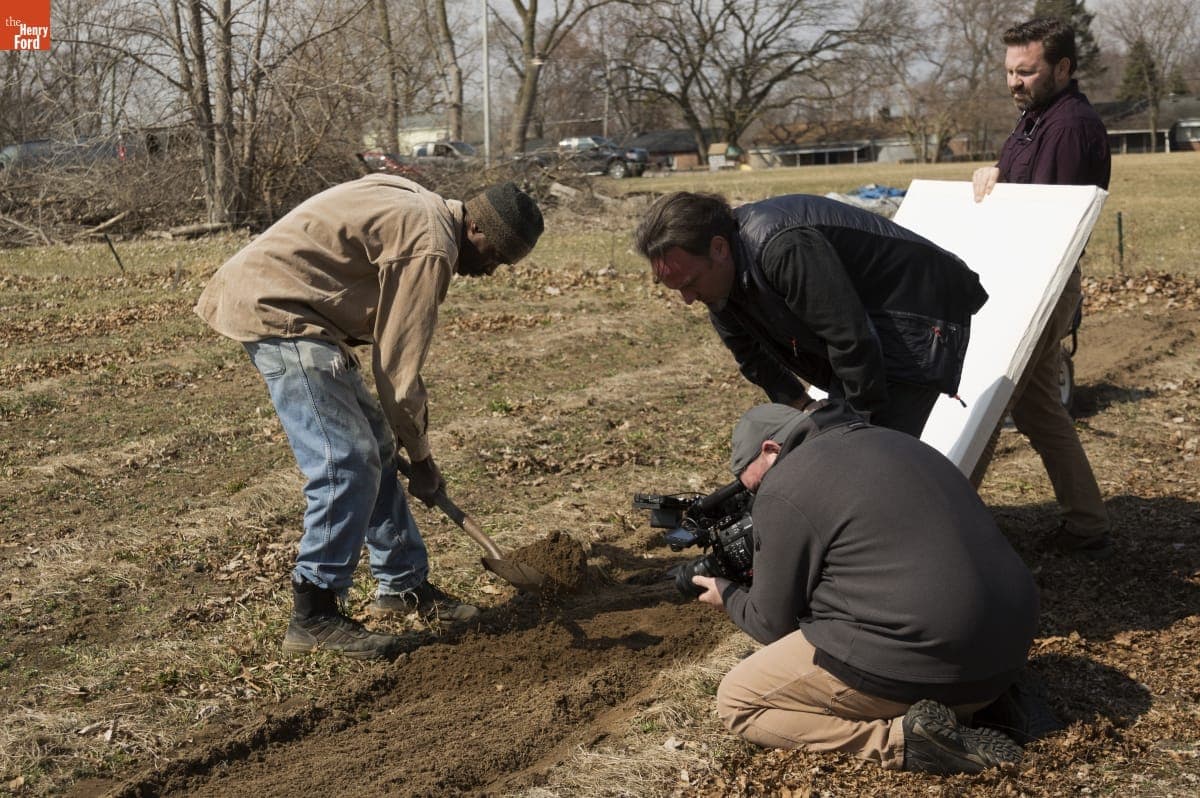 Melvin Parson Gardening during the Entrepreneurship Interview