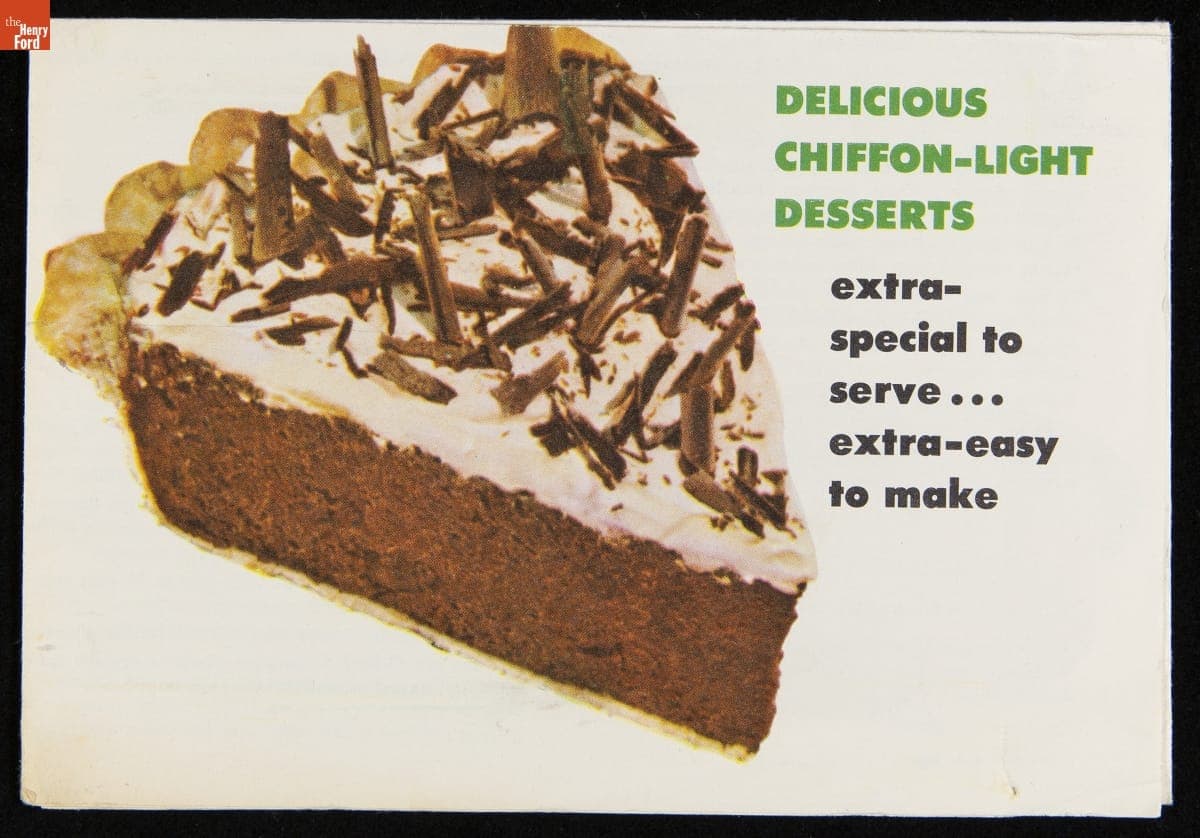 Recipe Leaflet, "Knox Gelatine Co. Delicious Chiffon-Light Desserts: Extra Special to Serve... Extra-Easy to Make," circa 1955