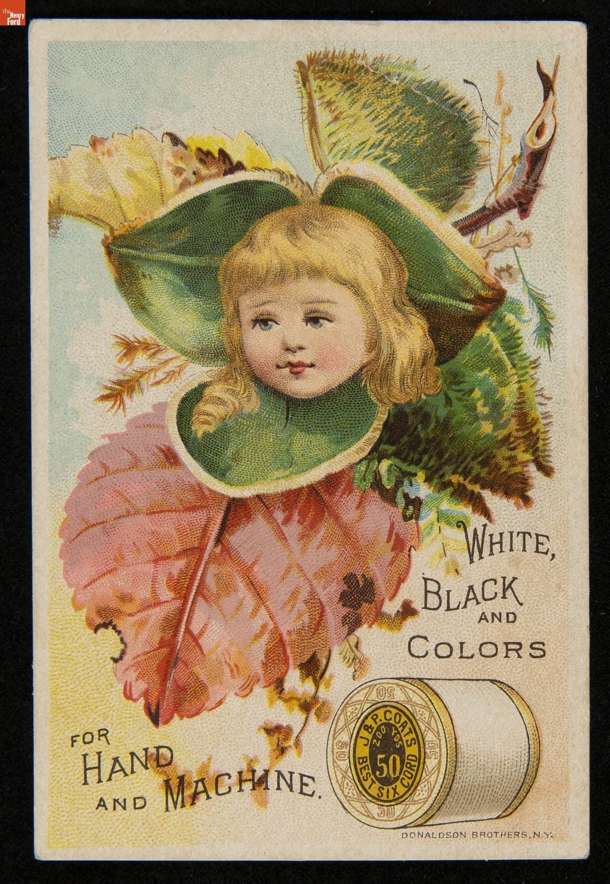 Trade Card for Sewing Thread, J. & P. Coats, 1880-1890