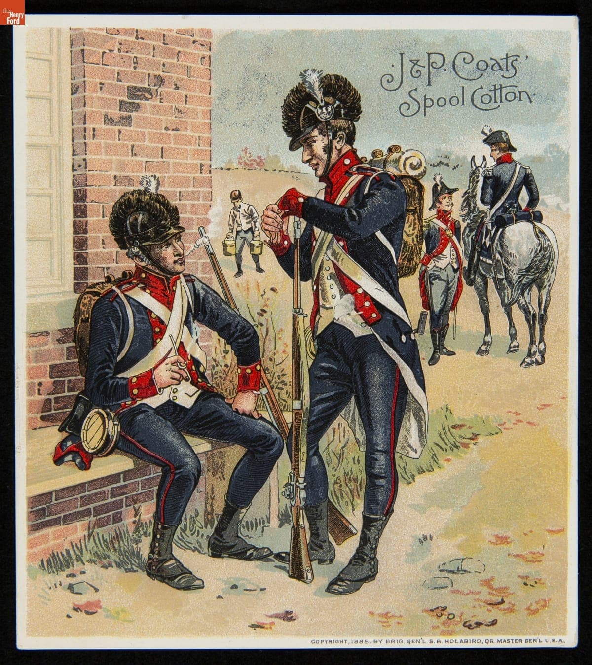 Trade Card for Spool Cotton Sewing Thread, J. & P. Coats, 1885