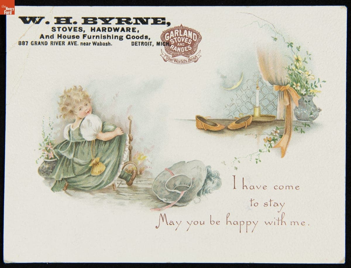 Trade Card for Champion-Garland Ranges, Michigan Stove Co., 1880-1900
