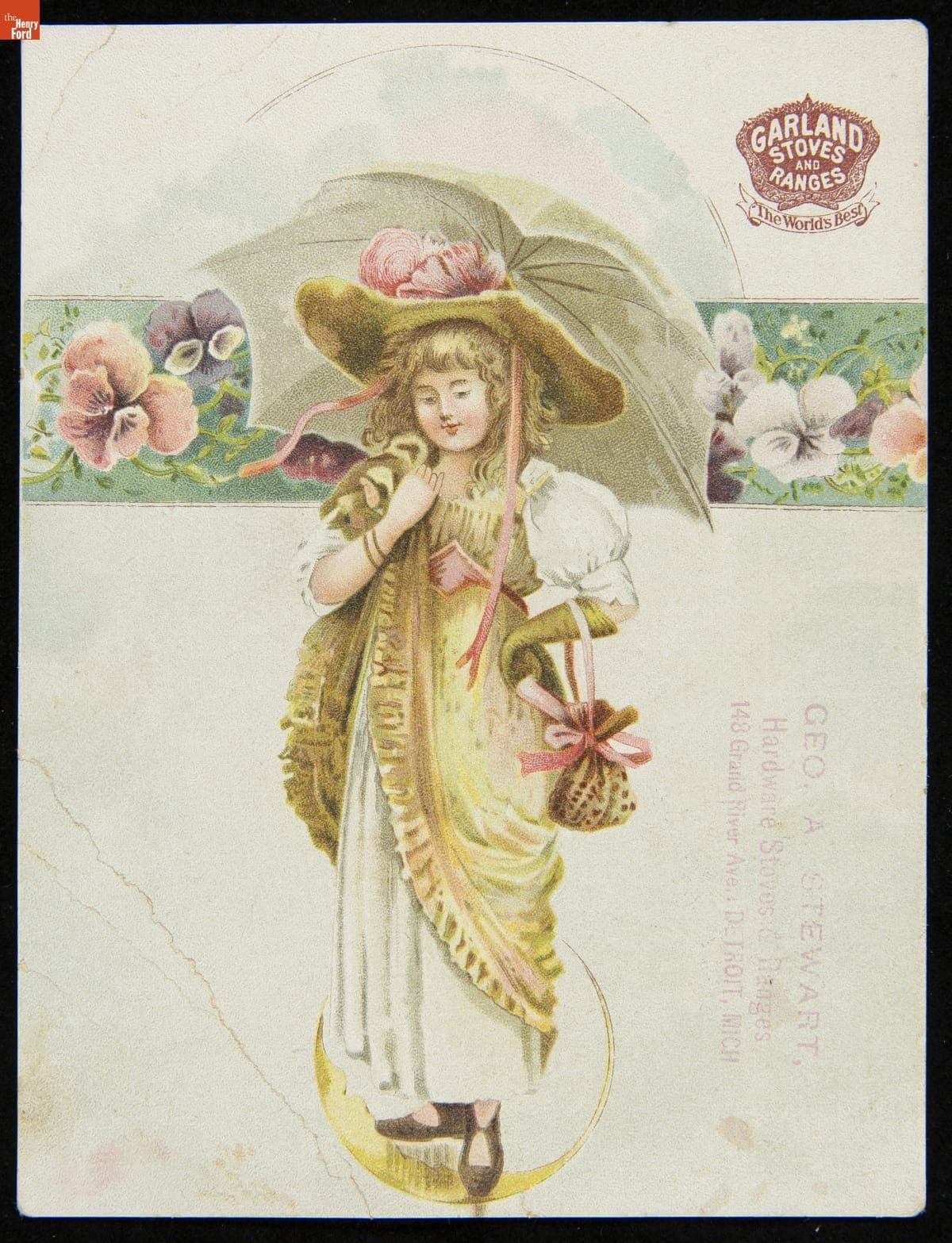 Trade Card for Garland Stoves and Ranges, Michigan Stove Co., 1880-1900