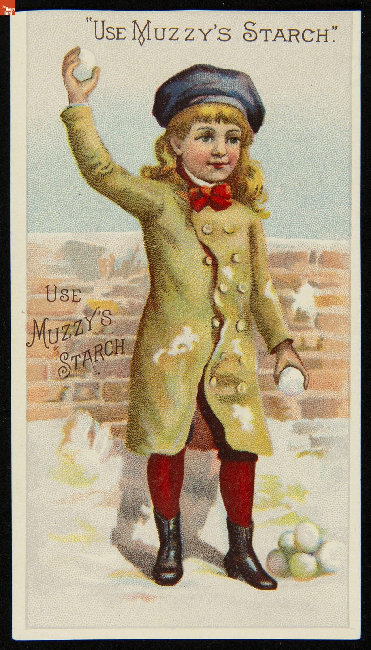 Trade Card for Muzzy's Corn Starch, Muzzy Starch Co., 1880-1900