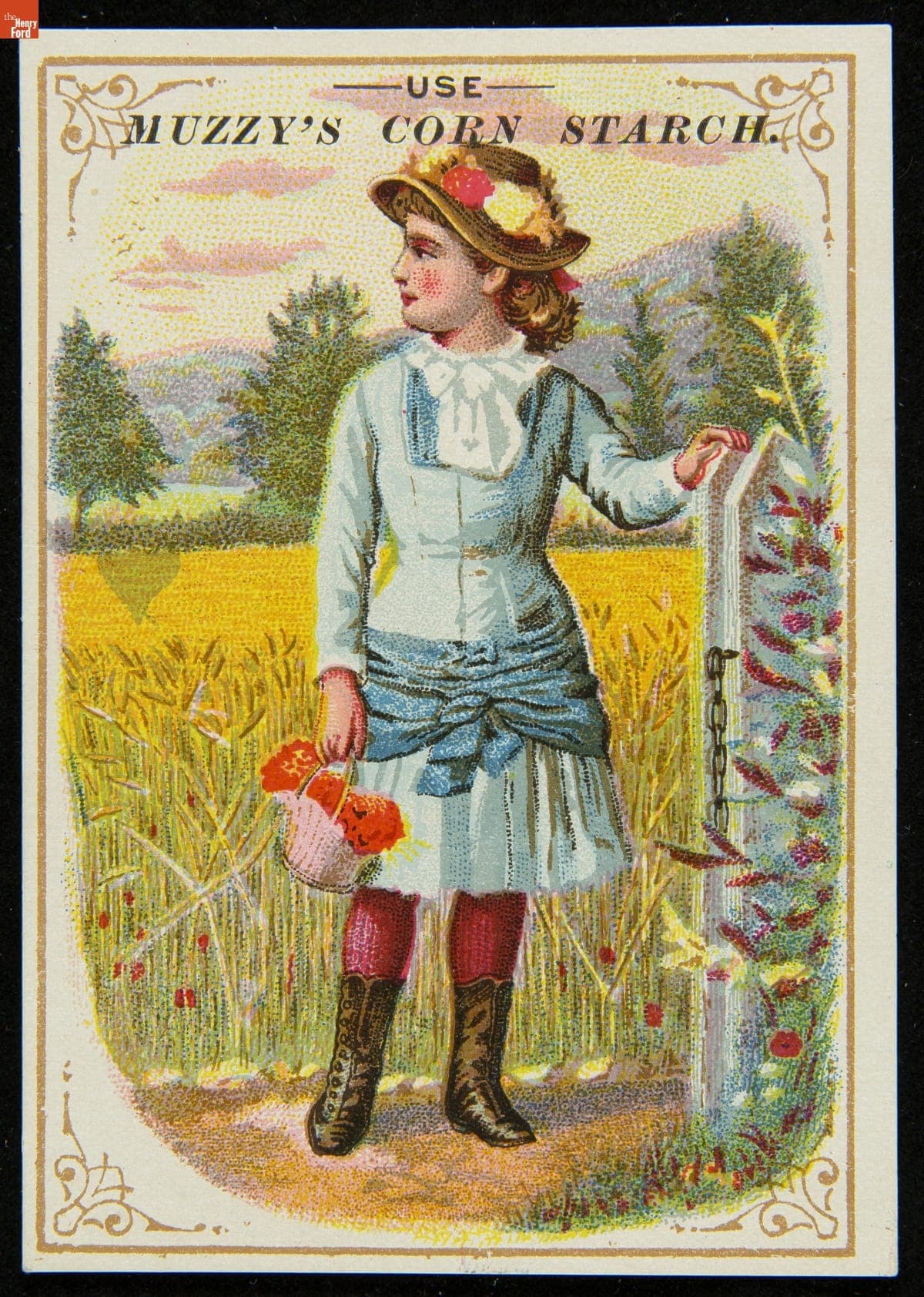Trade Card for Muzzy's Corn Starch, Muzzy Starch Co., 1880-1900
