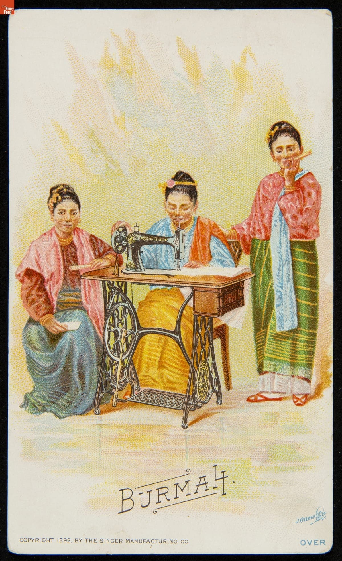 Trade Card for Singer Sewing Machines, 1892