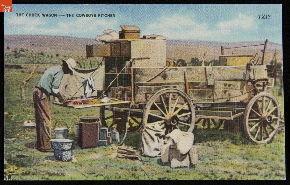"The Chuck Wagon - The Cowboys Kitchen," circa 1940