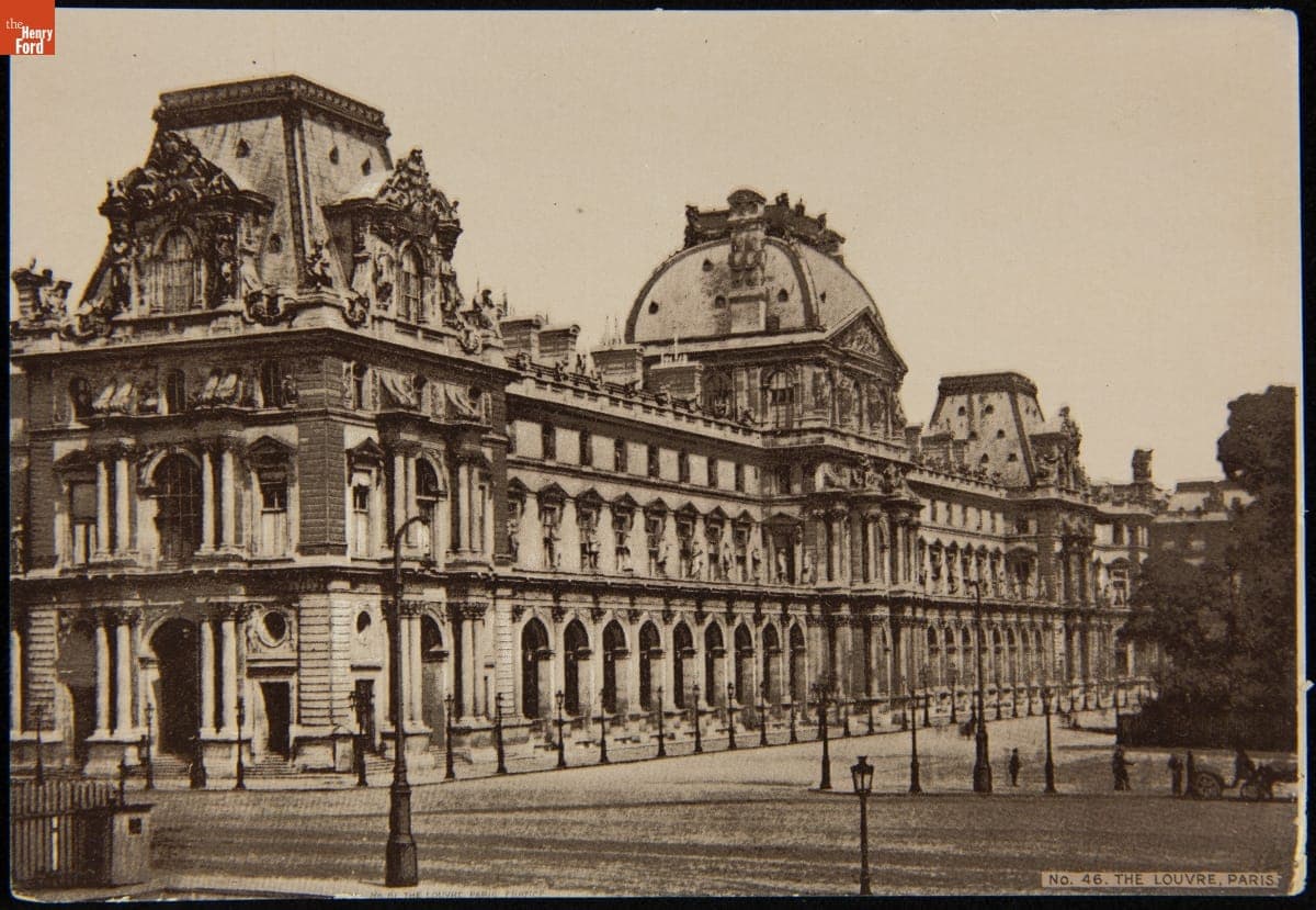 Trade Card for C.I. Hood & Co. with Hood's Photos of the World, "Louvre, Paris," 1890-1910