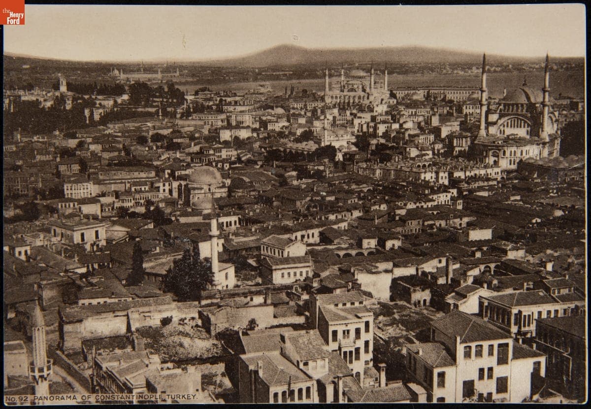 Trade Card for C.I. Hood & Co. with Hood's Photos of the World, "Panorama of Constantinople, Turkey," 1890-1910