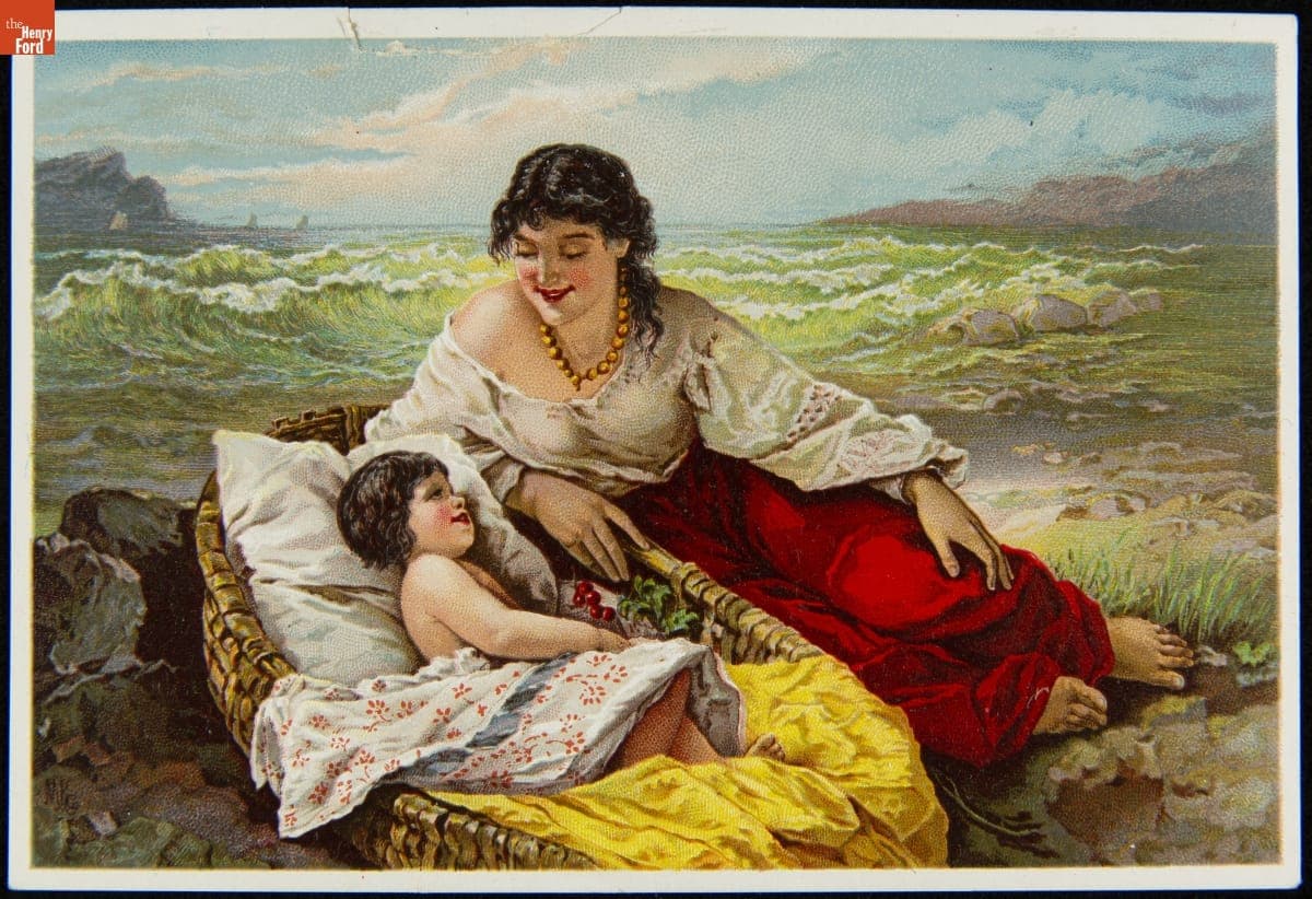 Trade Card for Dr. Jayne's Patent Medicines, "Summer at the Seaside," 1880-1900