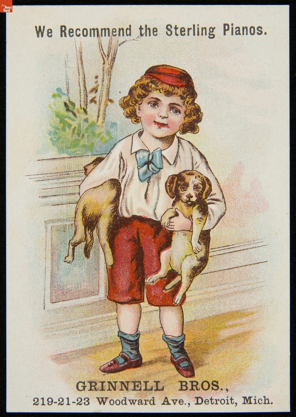 Trade Card for Sterling Pianos, 1880-1900