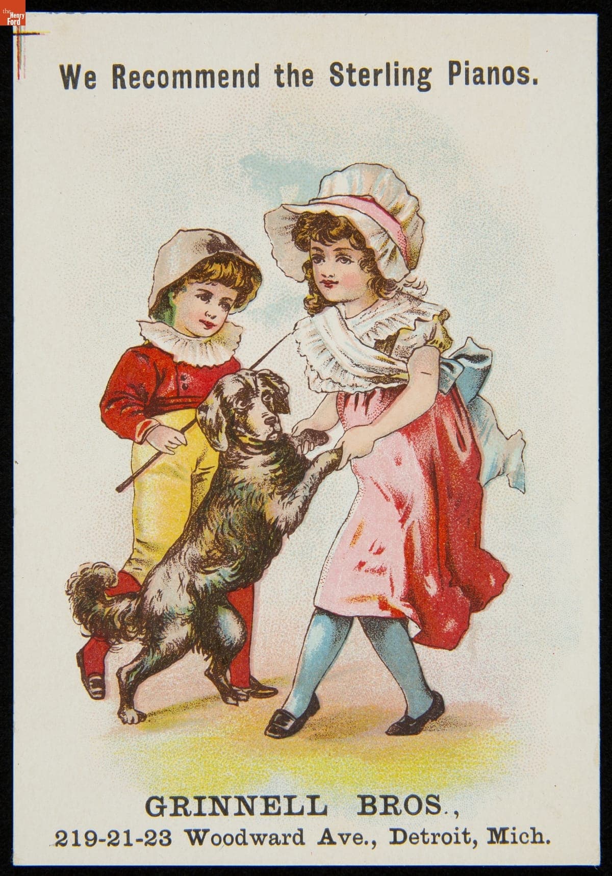 Trade Card for Sterling Pianos, 1880-1900