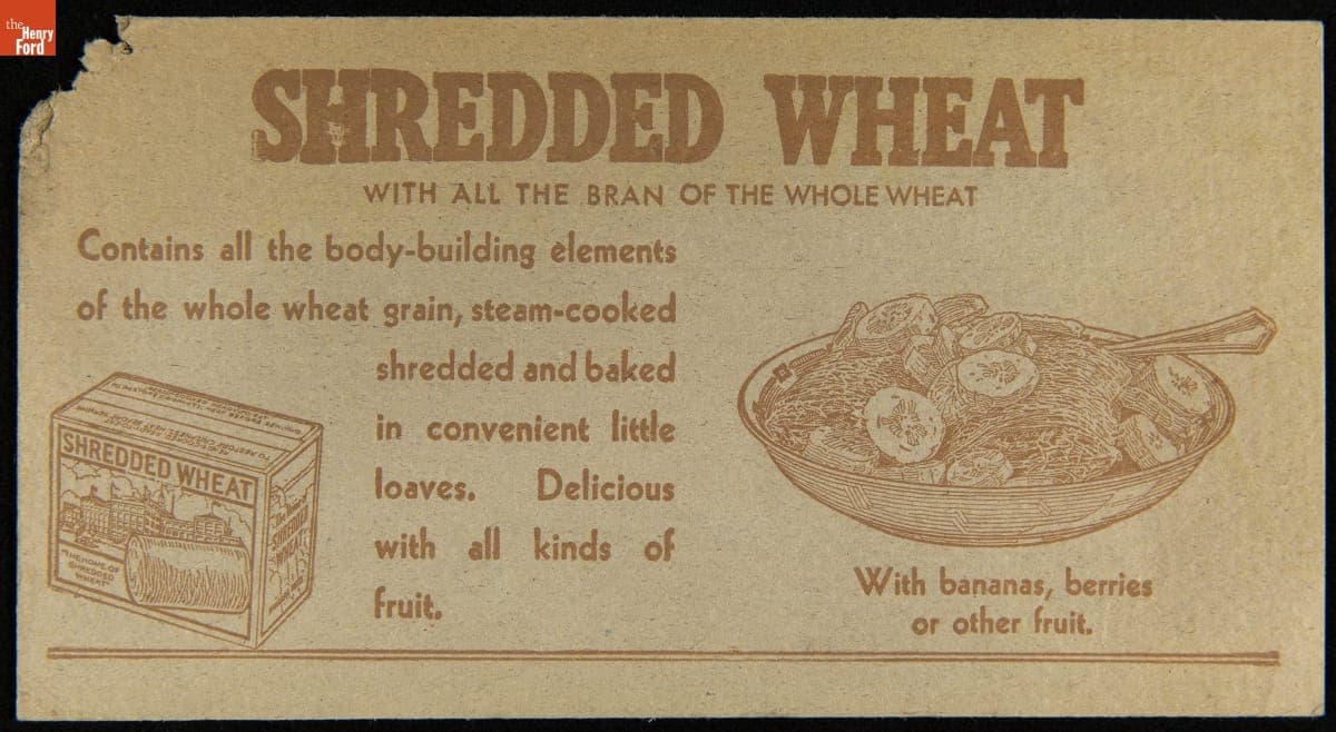 Trade Card for Shredded Wheat Biscuits, National Biscuit Co., circa 1930