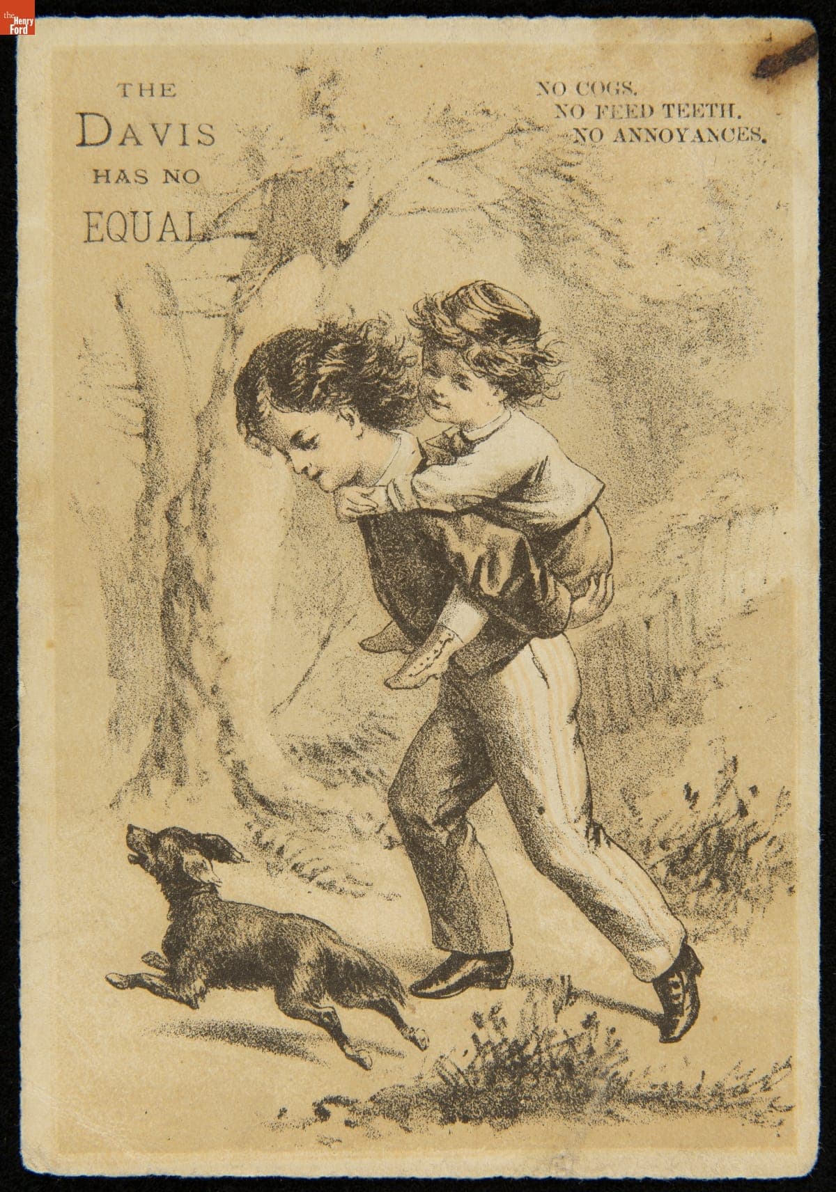 Trade Card for the New Davis Vertical Feed Sewing Machine, The Davis Sewing Machine Co., circa 1880