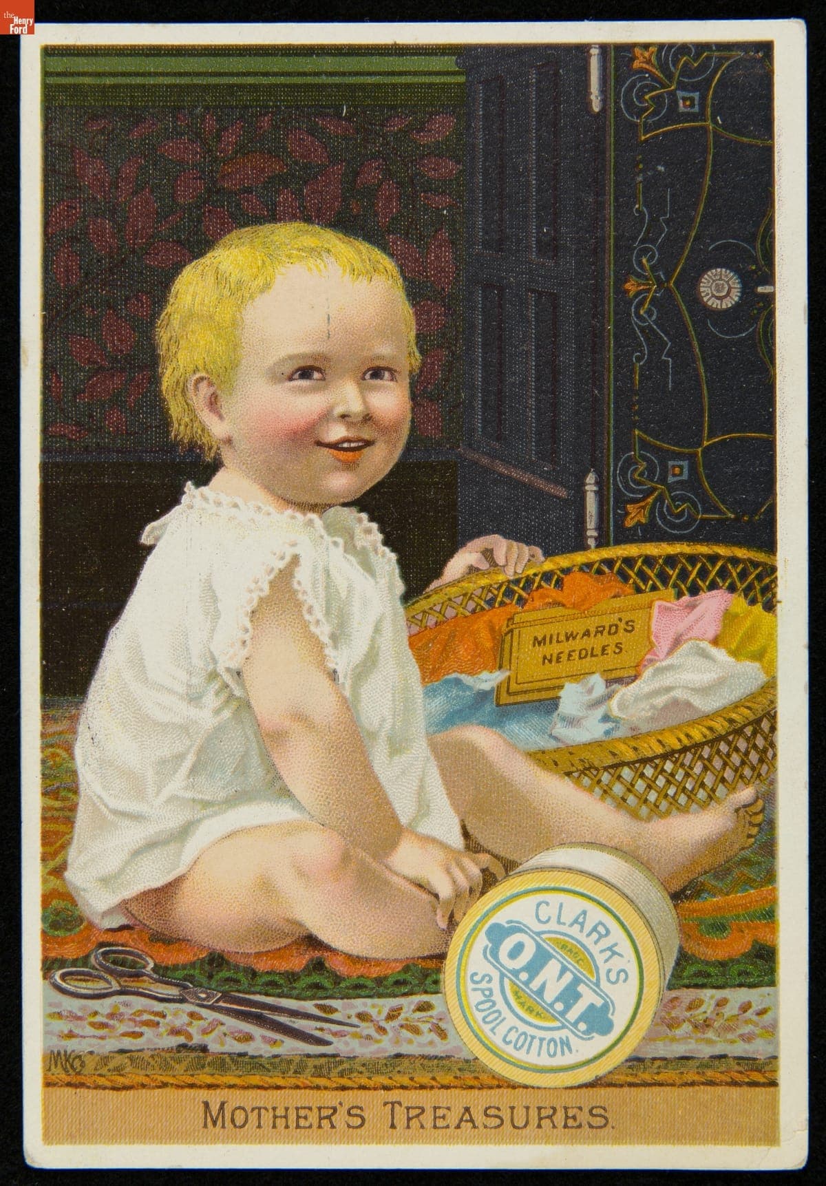 Trade Card for Clark's O.N.T. Cotton Thread, 1880-1900