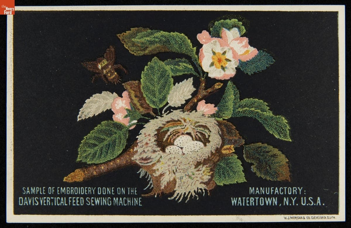 Trade Card for the Davis Vertical Sewing Machine, circa 1885
