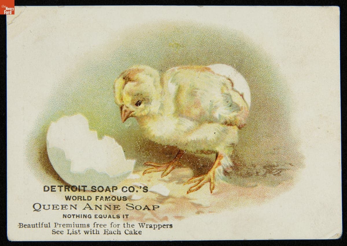 Trade Card for Queen Anne Soap, Detroit Soap Company, 1881-1900