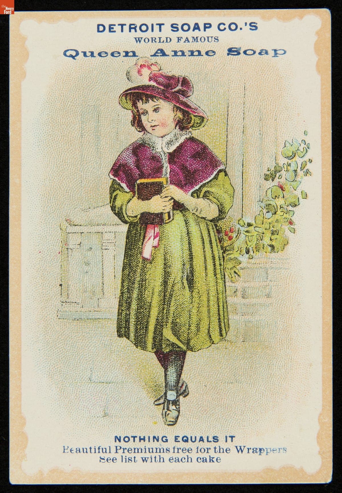 Trade Card for Queen Anne Soap, Detroit Soap Company, 1881-1900
