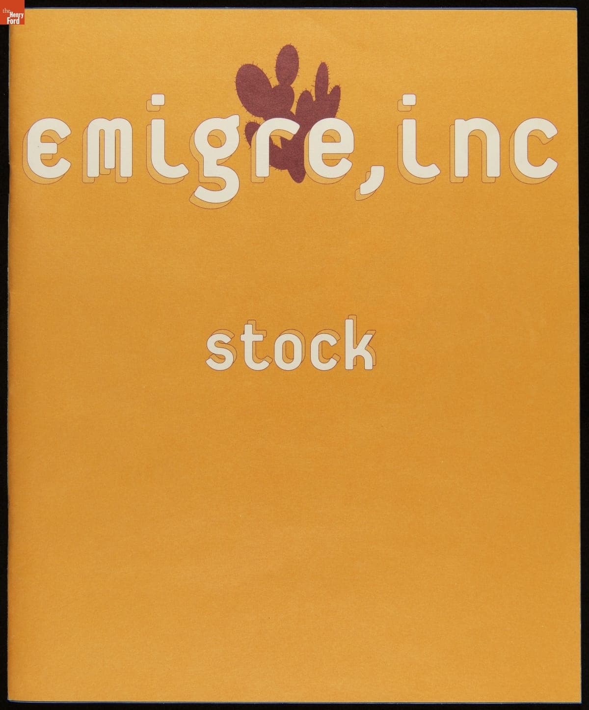 Mail Order Catalog, "Emigre Inc. Stock," 1994