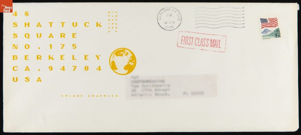 Thank You Letter from Patrick Li to Tom Schifanella for Emigre Subscription, August 9, 1989