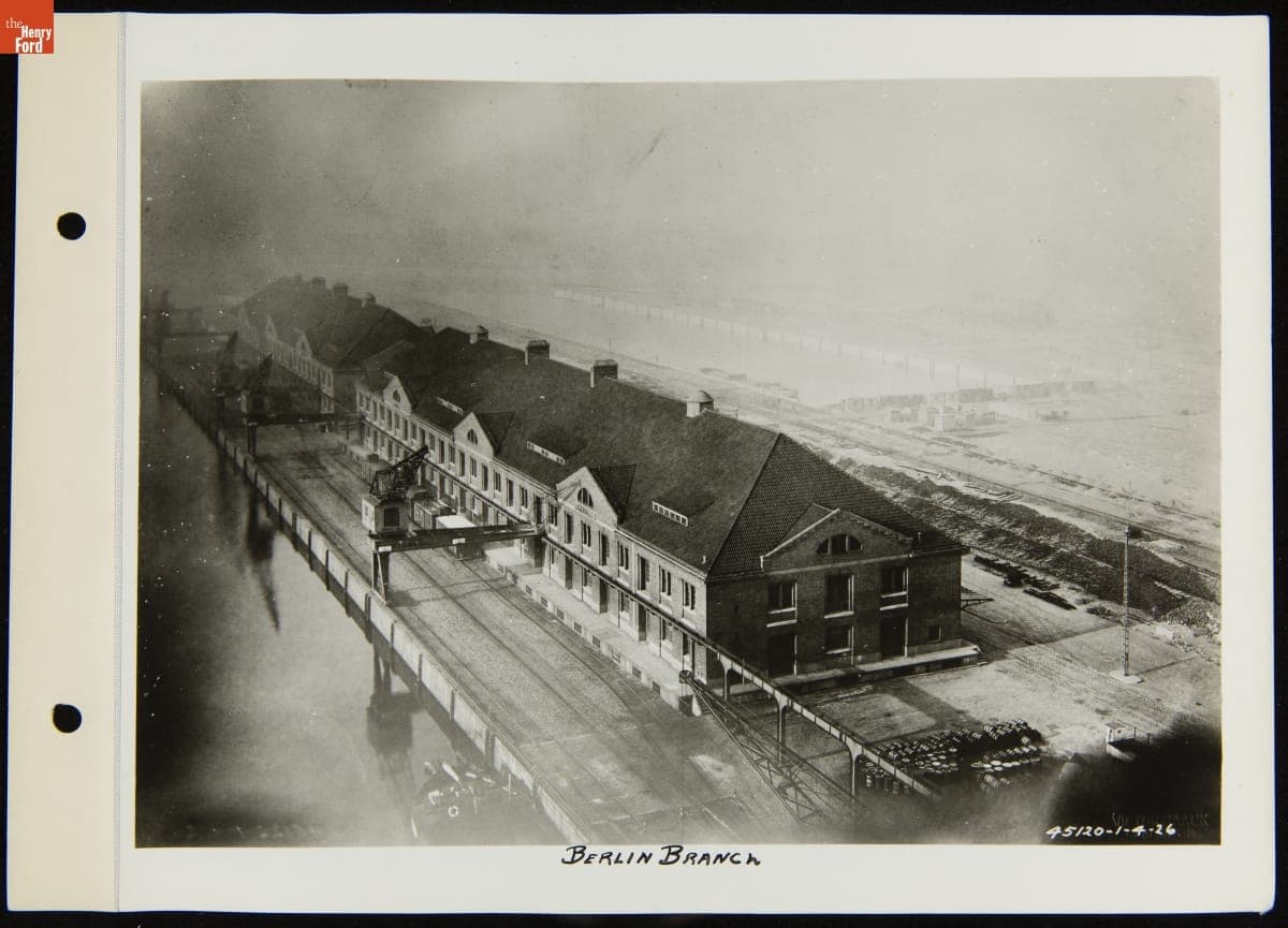Aerial View of Ford Motor Company Branch in Berlin, Germany, January 1926