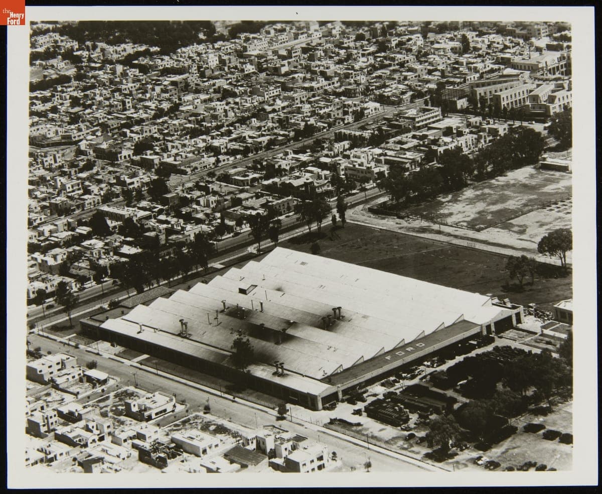 Aerial View of Ford Motor Company Branch in Mexico City, Mexico, 1946
