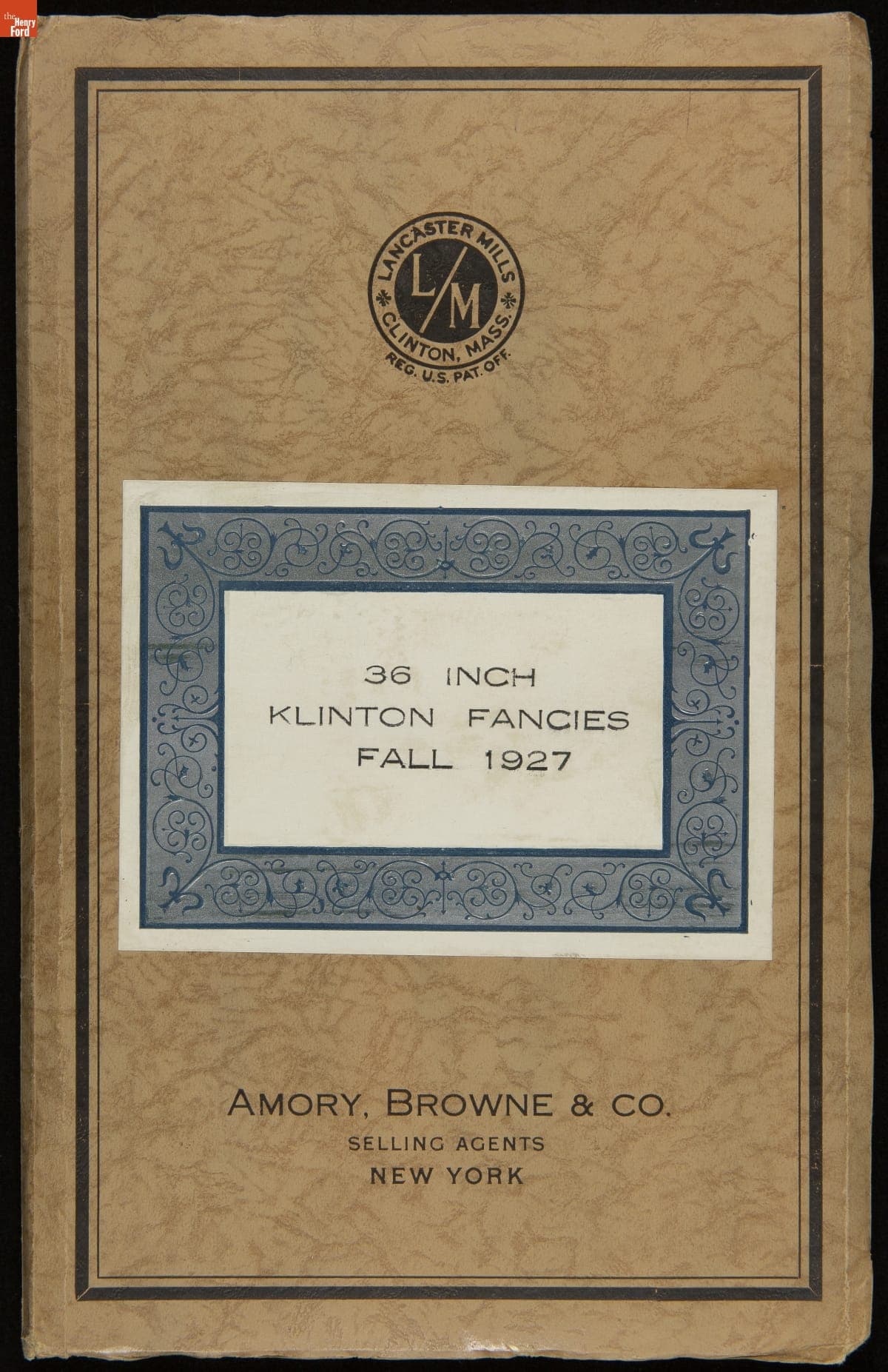Sample Book for Lancaster Mills, "36 Inch Klinton Fancies," Fall 1927