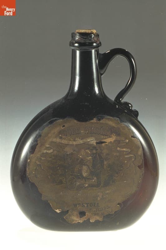 Whiskey Bottle, 1840-1870