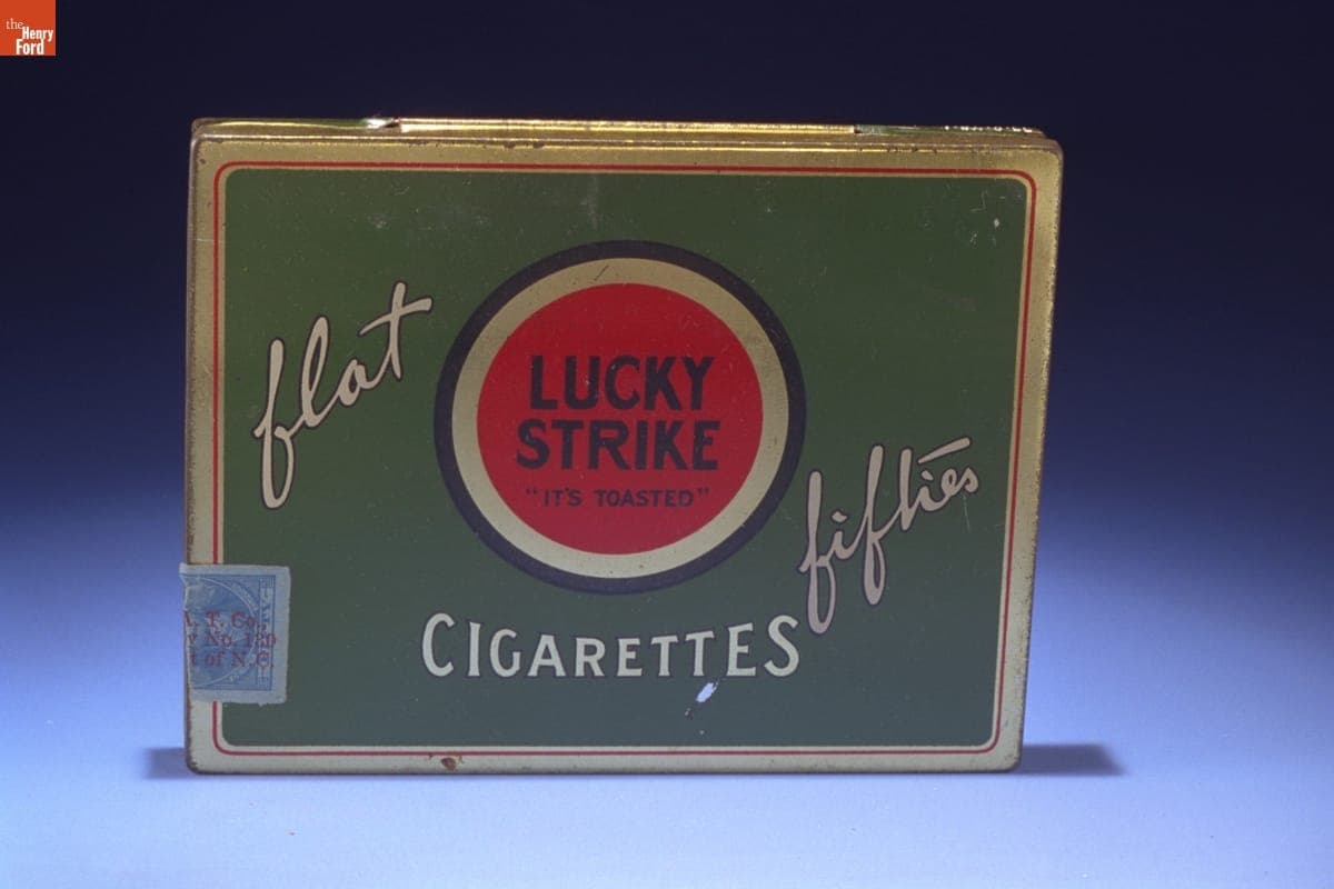 "Lucky Strike Cigarettes" Cigarette Tin, 1930-1940