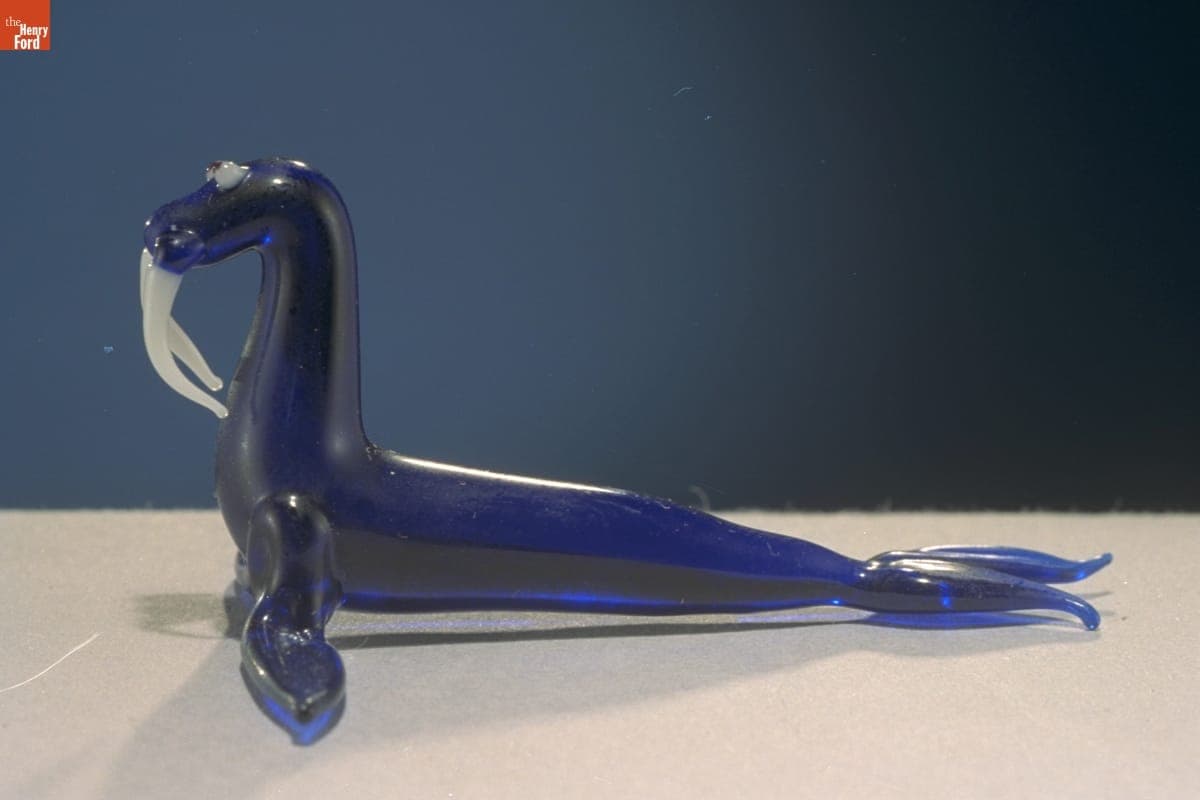Miniature Glass Figure, Walrus, 1955-1985