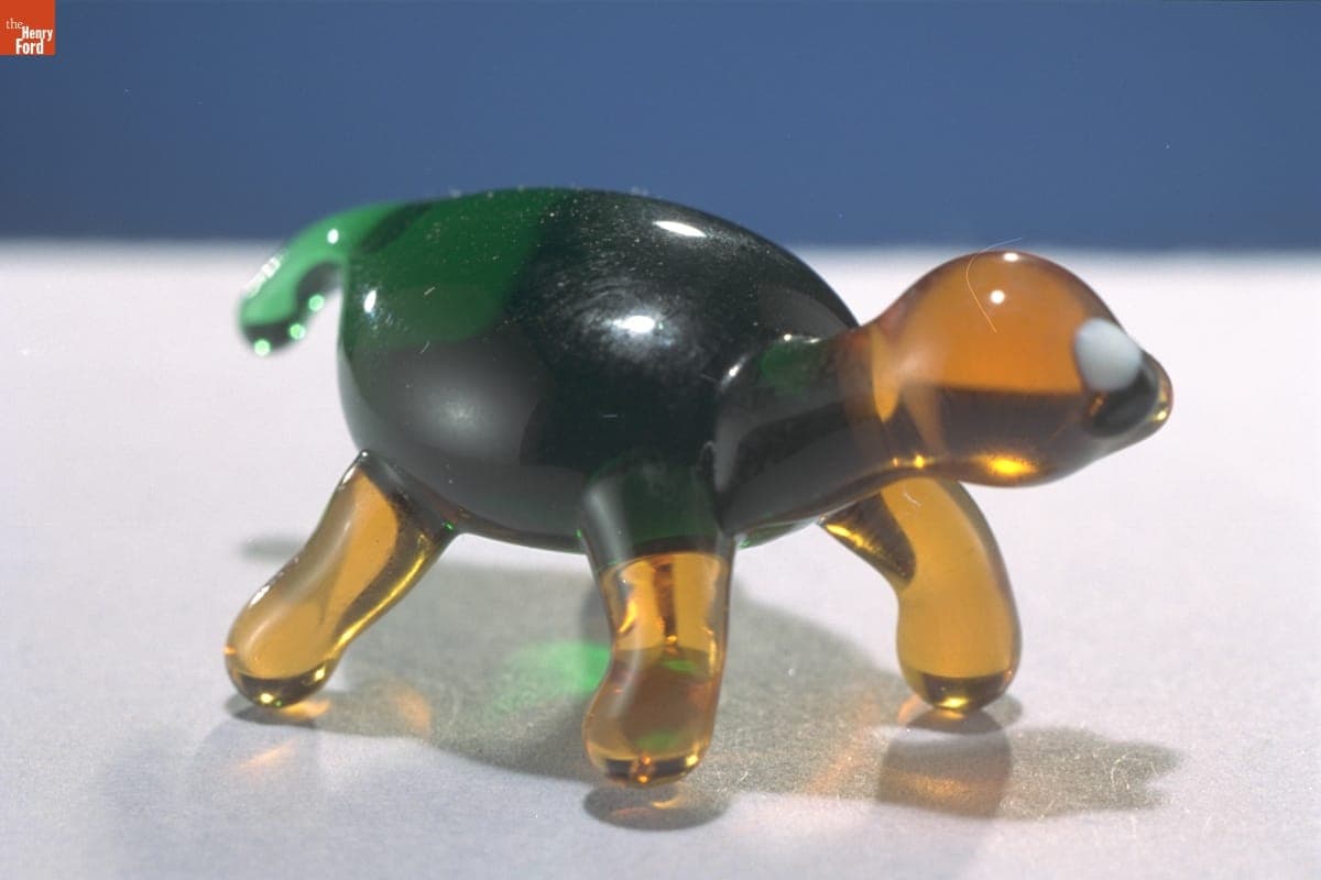 Miniature Glass Figure, Turtle, 1955-1985