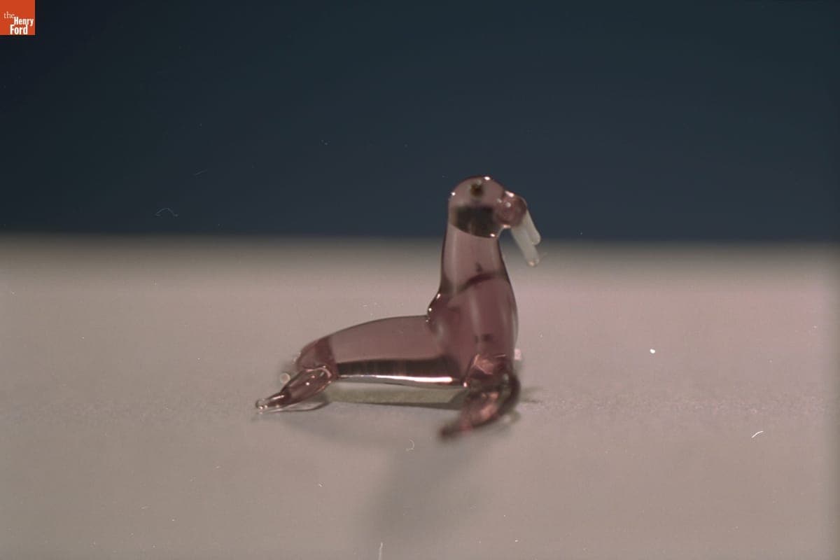 Miniature Glass Figure, Walrus, 1955-1985