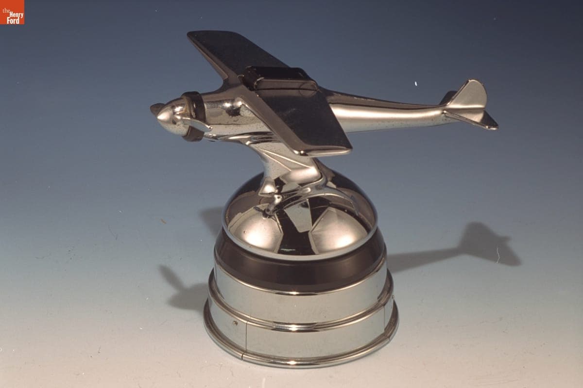 Airplane Table Lighter on a Music Box, circa 1930
