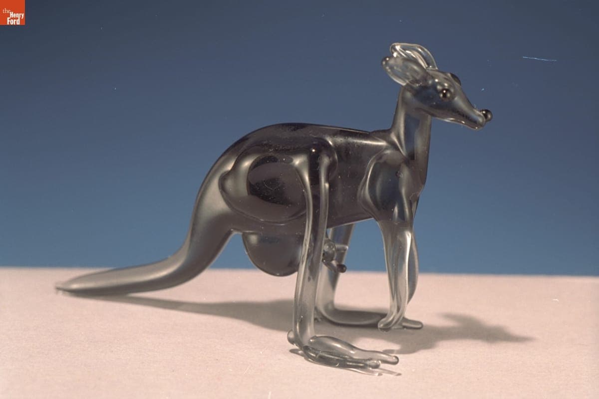 Miniature Glass Figure, Kangaroo, 1955-1985